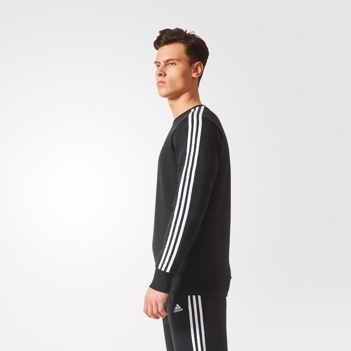 [BQ9645] Mens Essentials 3 Stripe Crewneck