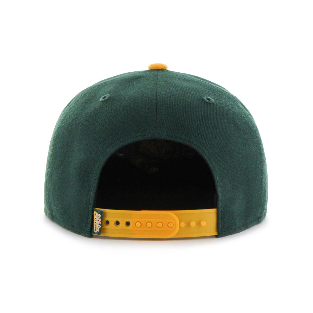 Mens 47 Brand Oakland Athletics Captain Snapback - Green/Yellow - sneakAR