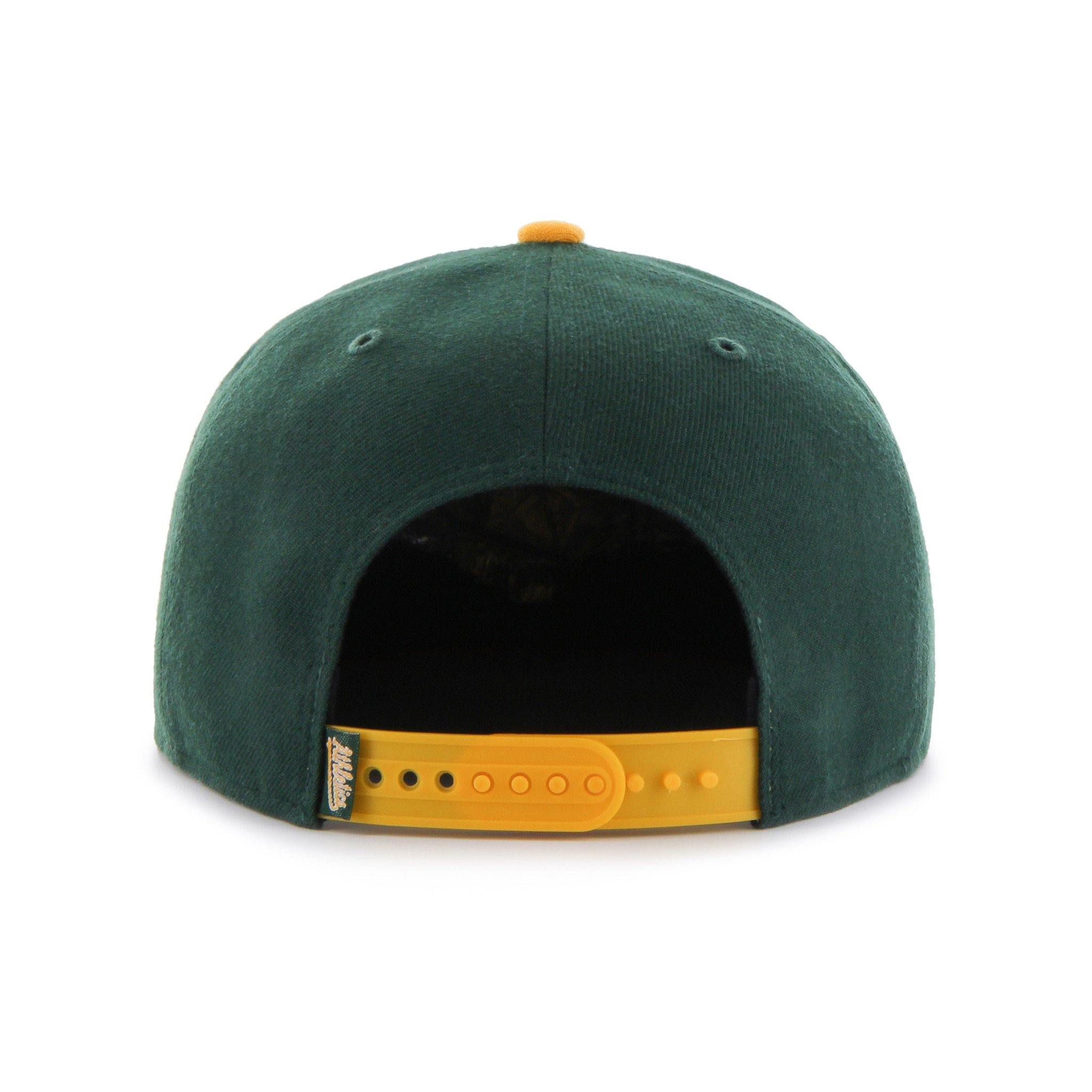 Mens 47 Brand Oakland Athletics Captain Snapback - Green/Yellow - sneakAR