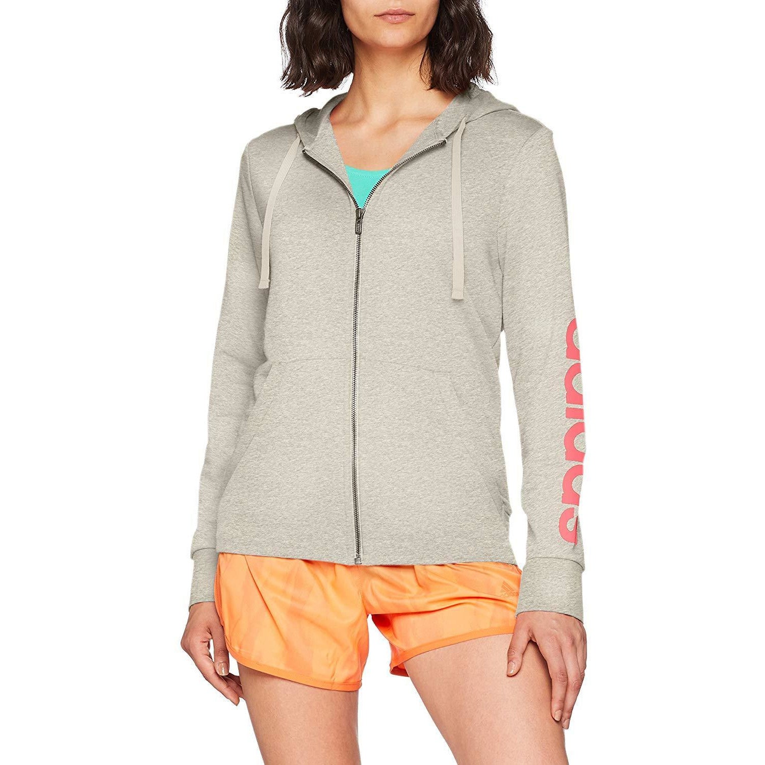 [CF8800] Womens Adidas Essential Linear Fullzip Hoodie