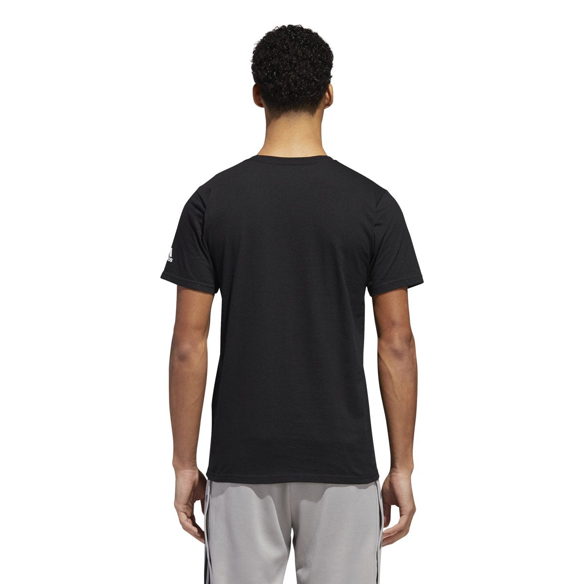 [D93944] Mens Adidas Linear Chopped Tee