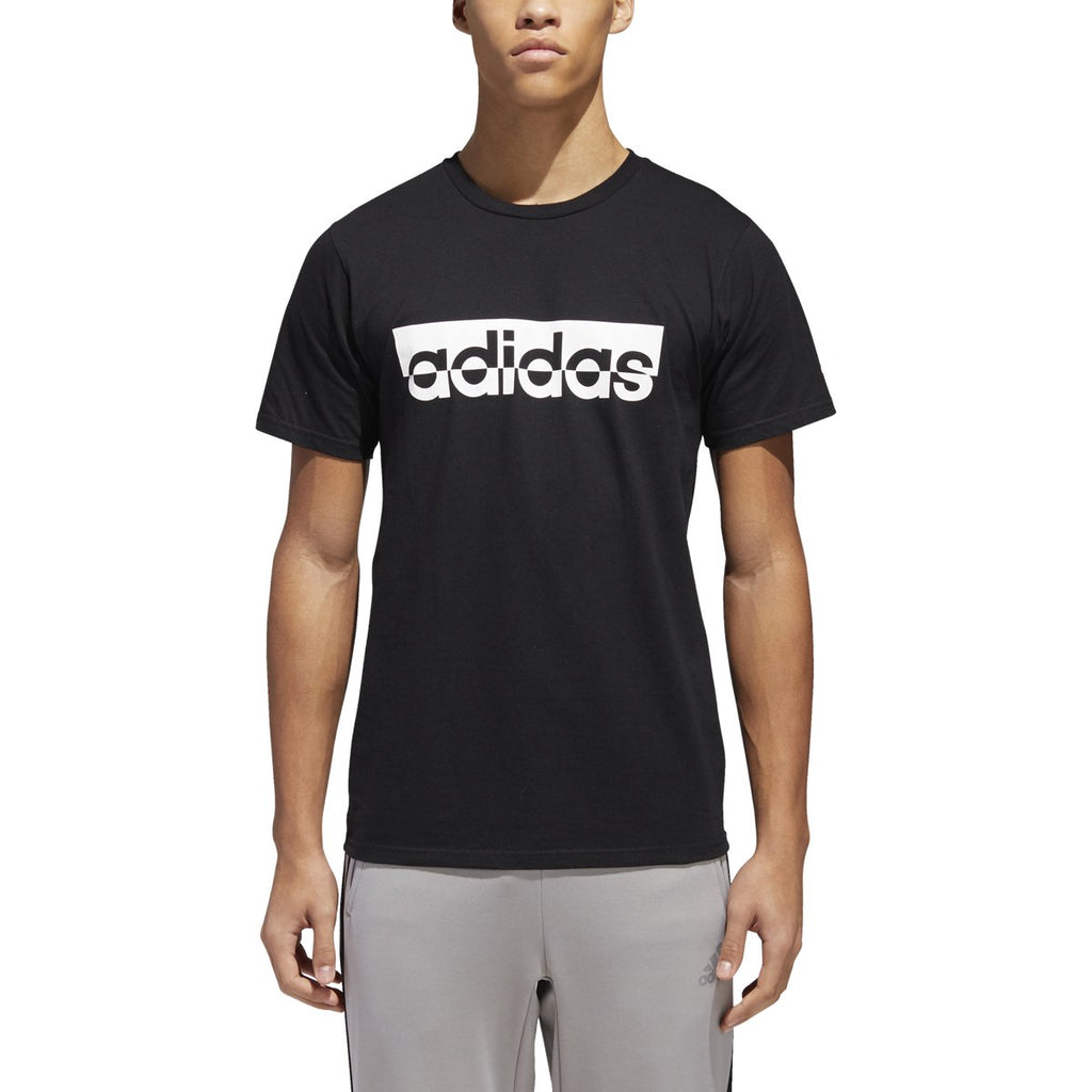 [D93944] Mens Adidas Linear Chopped Tee