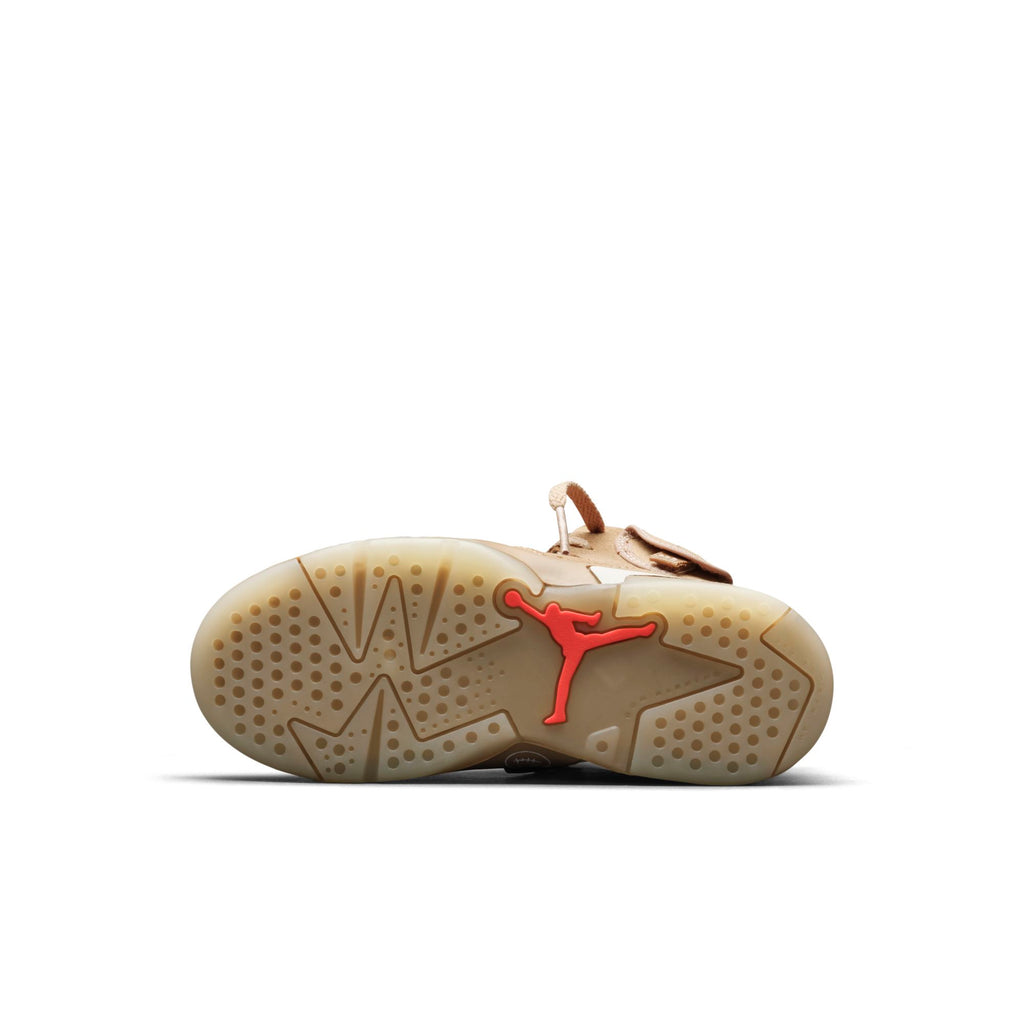 [DH0693-200] Preschool Air Jordan Retro 6 'Travis Scott British Khaki' (PS)