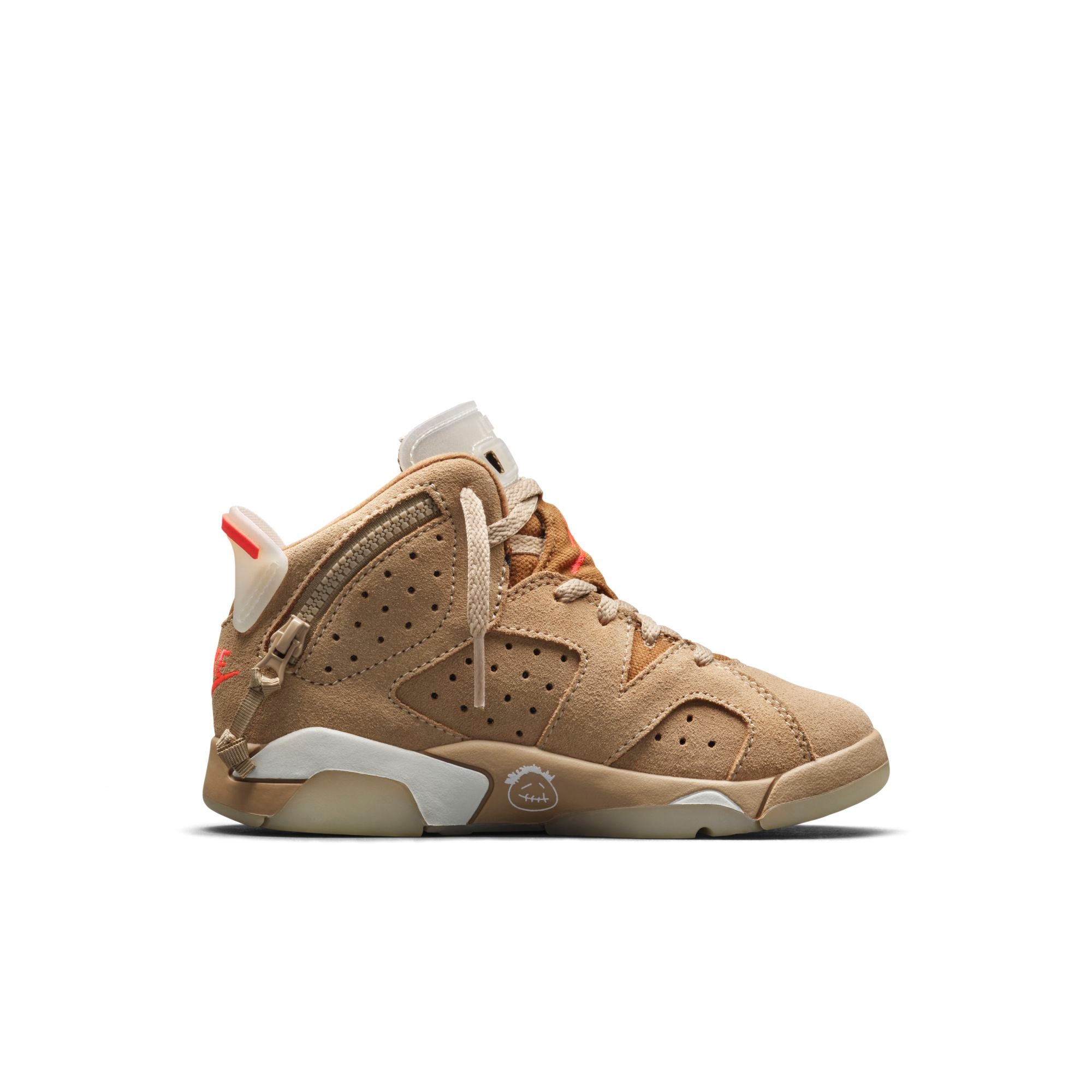 [DH0693-200] Preschool Air Jordan Retro 6 'Travis Scott British Khaki' (PS)