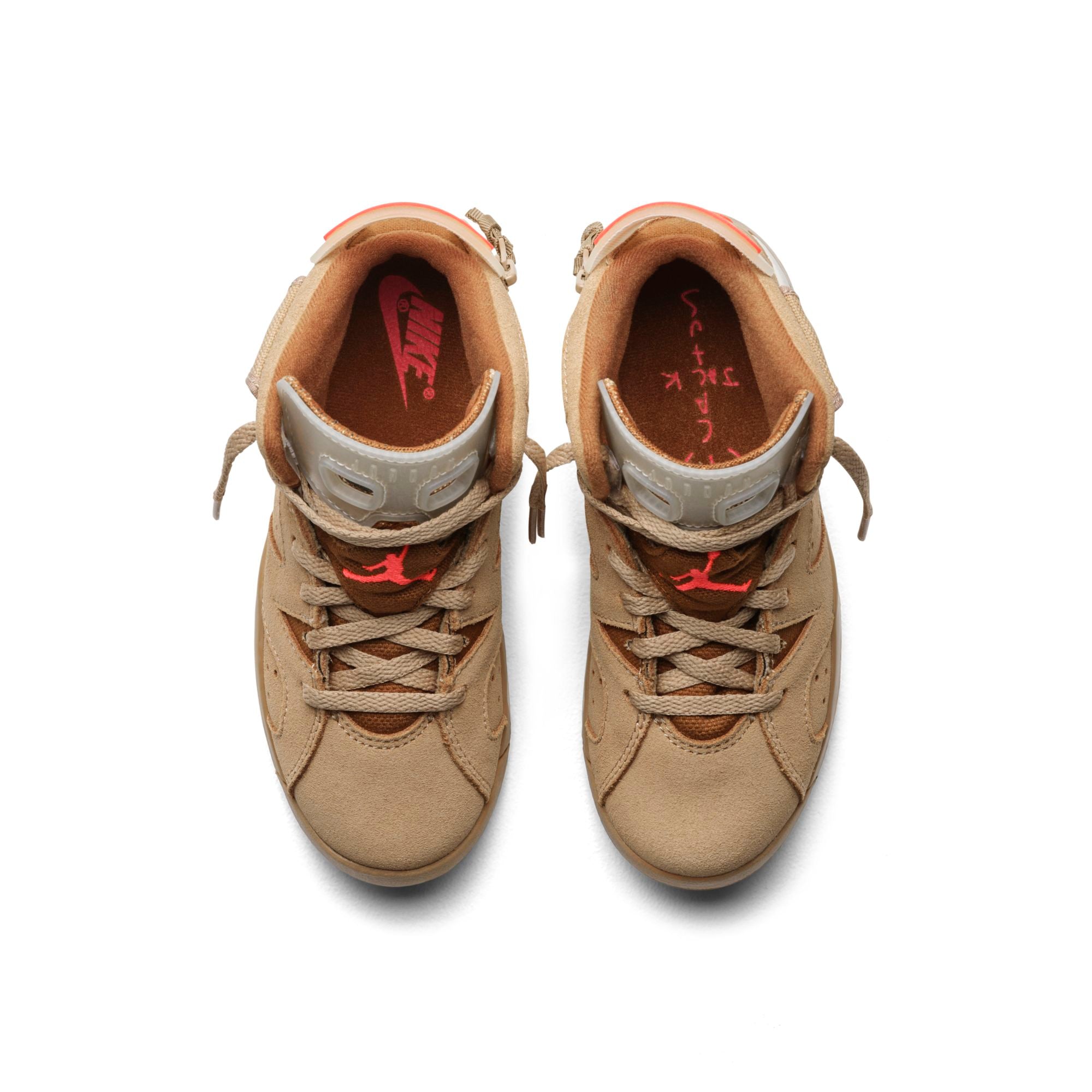 [DH0693-200] Preschool Air Jordan Retro 6 'Travis Scott British Khaki' (PS)