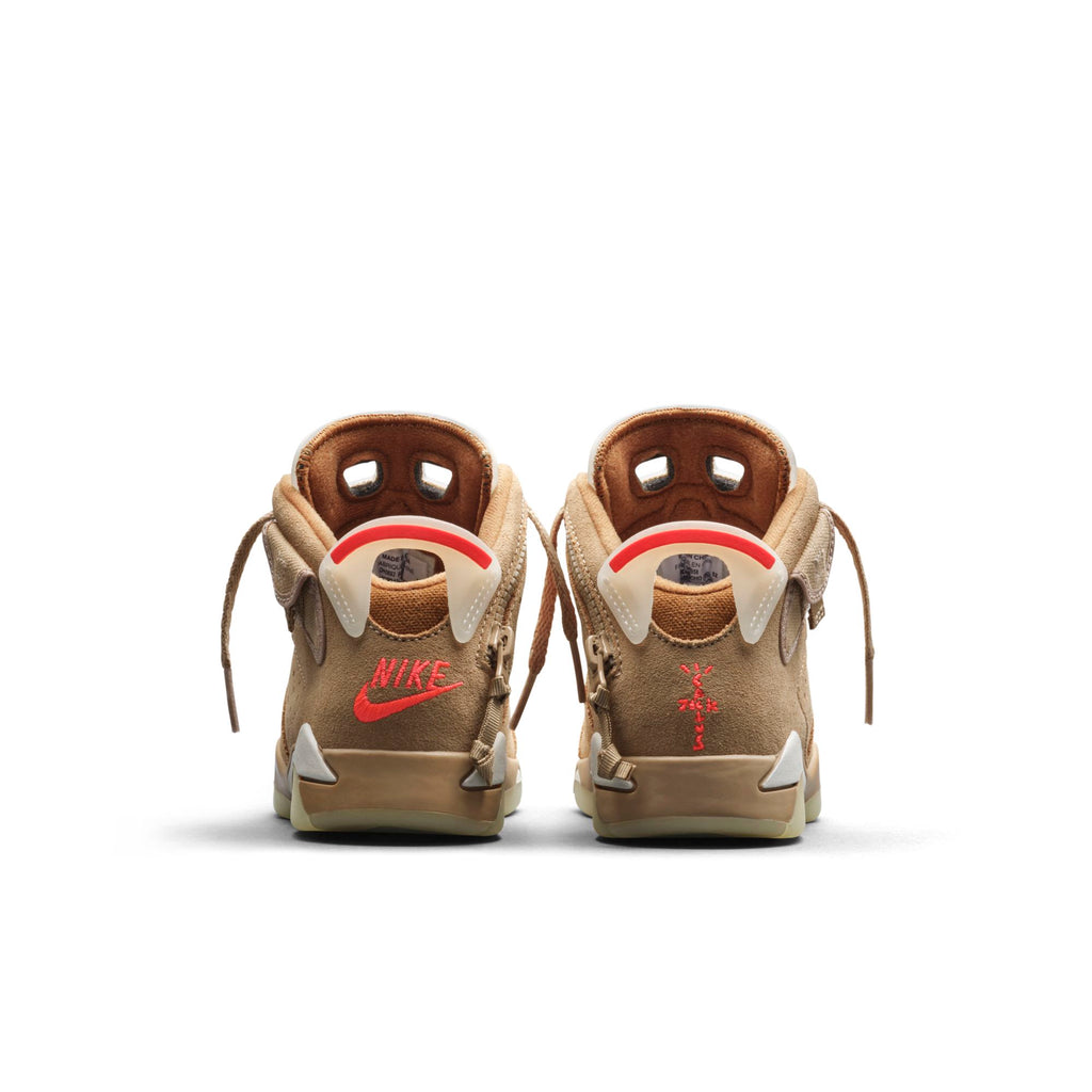 [DH0693-200] Preschool Air Jordan Retro 6 'Travis Scott British Khaki' (PS)