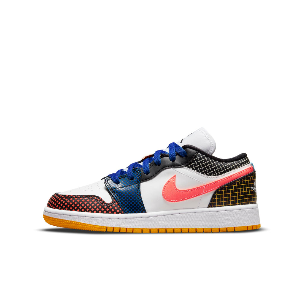 [DH7547-100] Grade School Air Jordan RETRO 1 LOW 'MMD MULTI-COLOR GRID (GS)'