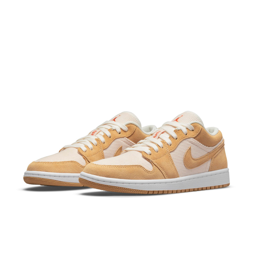 [DH7820-700] Womens Air Jordan RETRO 1 LOW SE 'TWINE ORANGE QUARTZ CORDUROY'