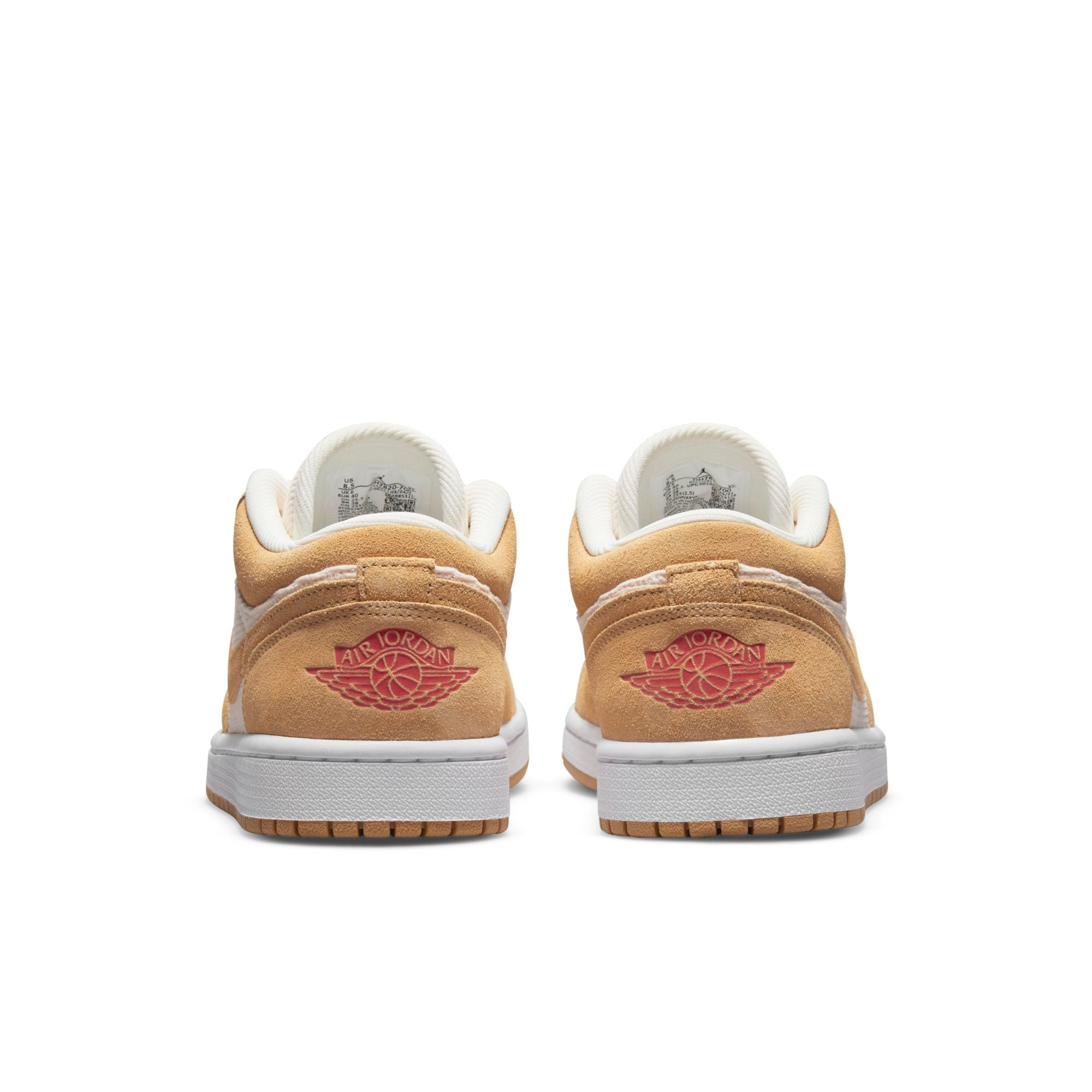 [DH7820-700] Womens Air Jordan RETRO 1 LOW SE 'TWINE ORANGE QUARTZ CORDUROY'