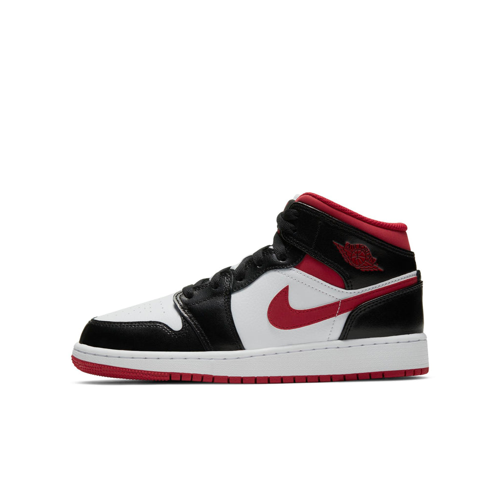 [DJ4695-122] Grade School Air Jordan Retro 1 Mid (GS) 'Gym Red Black White'