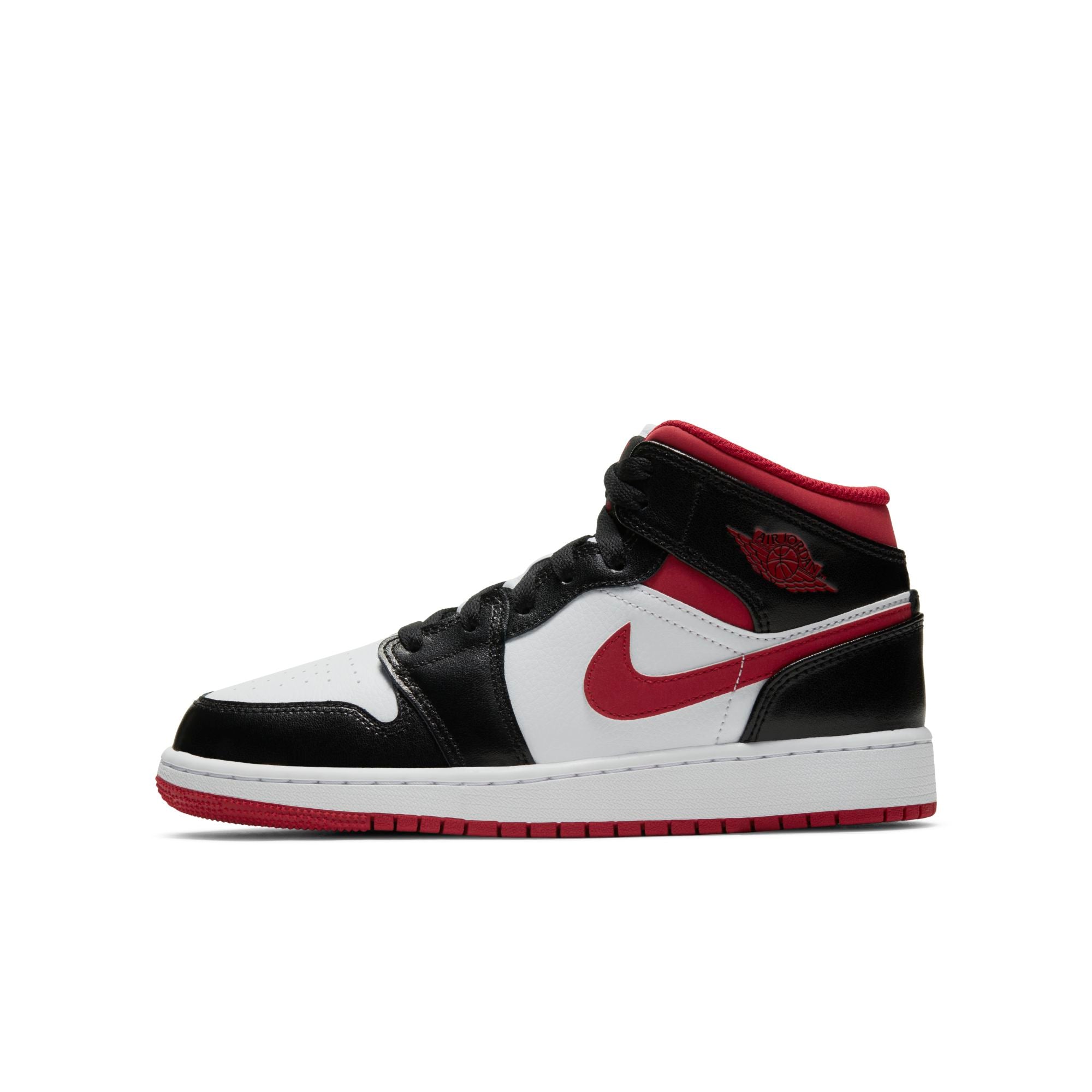 [DJ4695-122] Grade School Air Jordan Retro 1 Mid (GS) 'Gym Red Black White'