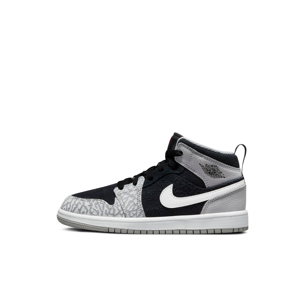 [DM6215-016] Preschool Air Jordan RETRO 1 MID SE (PS) 'Elephant Print'