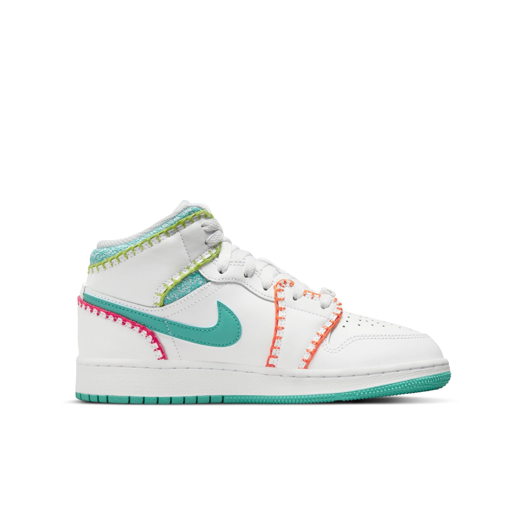 [DM6218-100] Youth Air Jordan Retro 1 Mid 'Multi Knit' (GS)