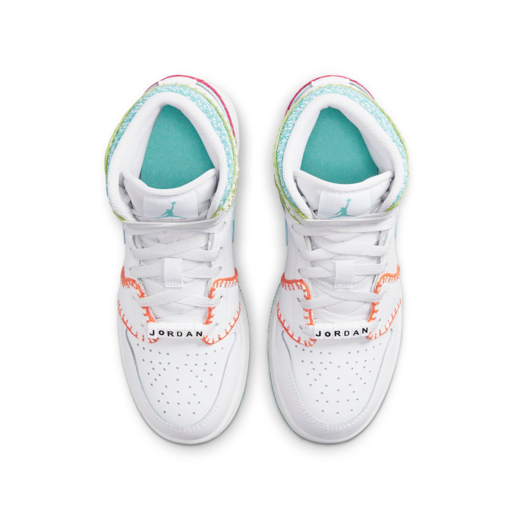 [DM6218-100] Youth Air Jordan Retro 1 Mid 'Multi Knit' (GS)