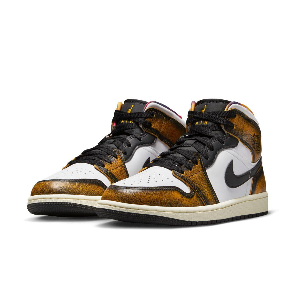 [DQ8417-071] Mens Air Jordan Retro 1 Mid SE 'Orange Wear Away'