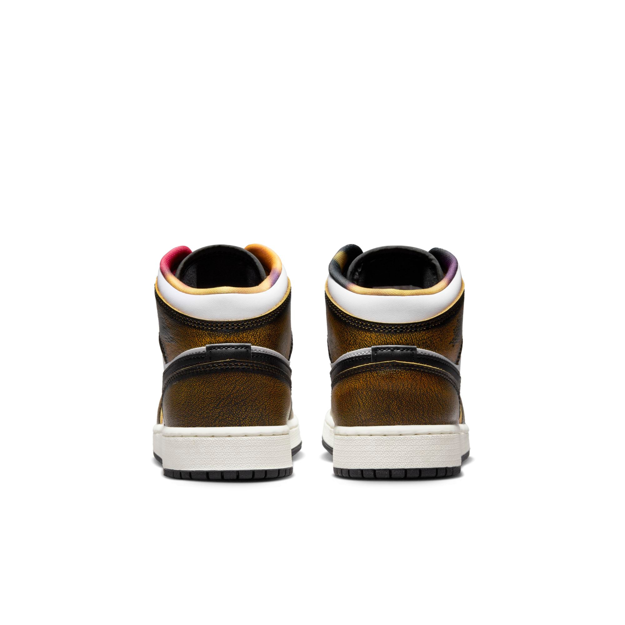 [DQ8418-071] Youth Air Jordan Retro 1 Mid SE 'Orange Wear Away (GS)