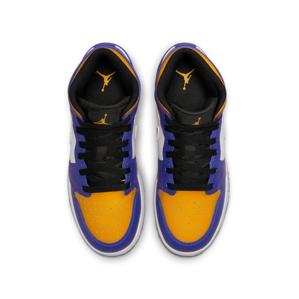 [DQ8423-517] Youth Air Jordan Retro 1 Mid (GS) "Lakers"