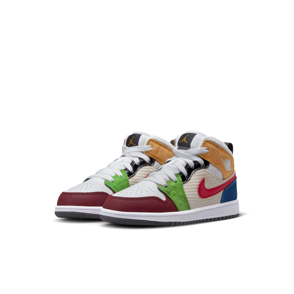 [DR6958-100] Preschool Air Jordan Retro 1 Mid SE (PS) 'Messy Room'