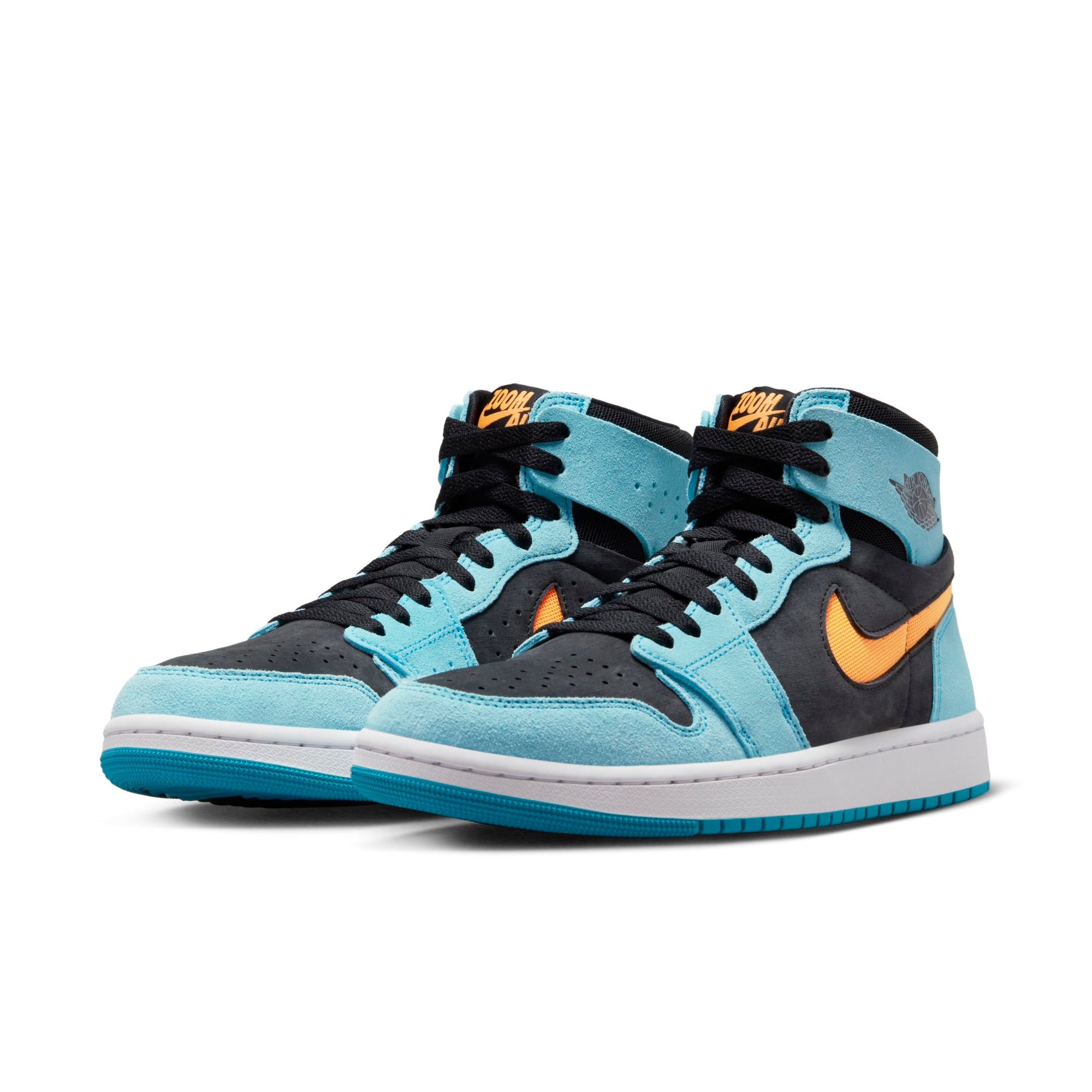 [DV1307-408] Mens Air Jordan Retro 1 Zoom CMFT 2 'Bleached Aqua Bright Citrus'