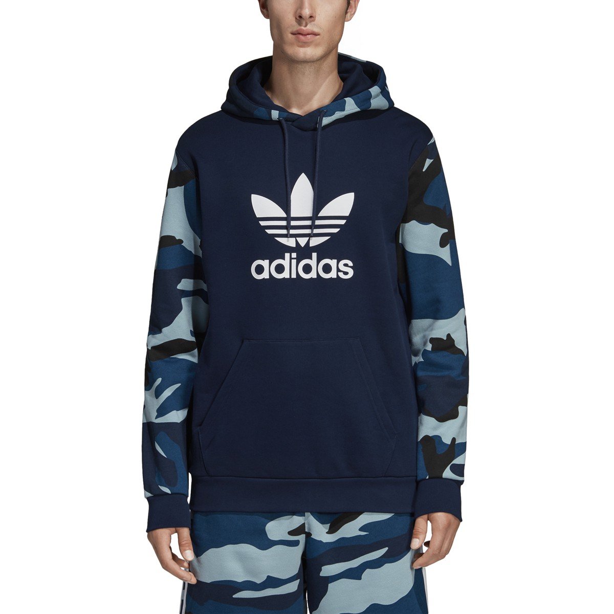 [DV2064] Mens Adidas Originals Camo Over The Head Hoodie