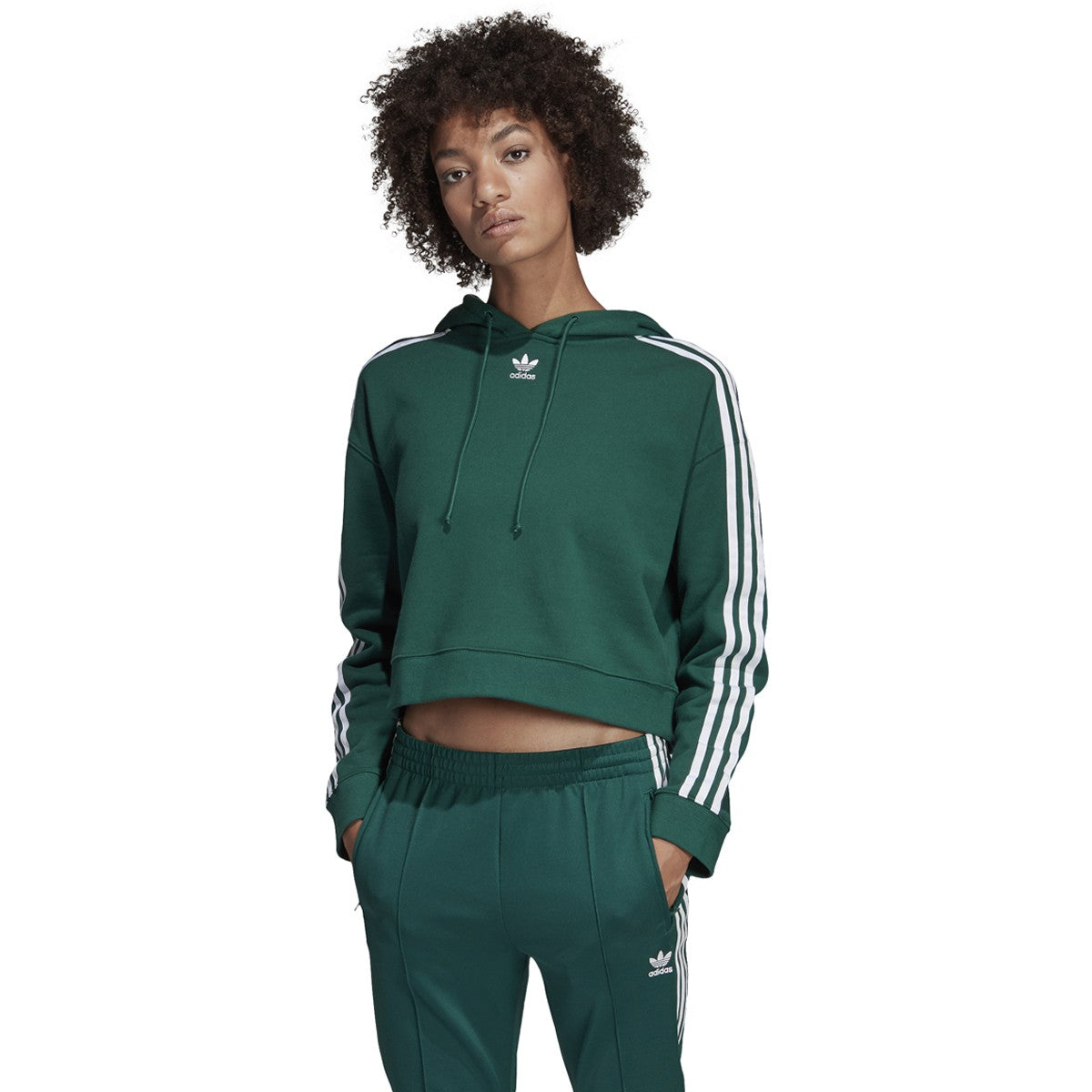 [DX2159] Womens Adidas Originals Cropped Hoodie