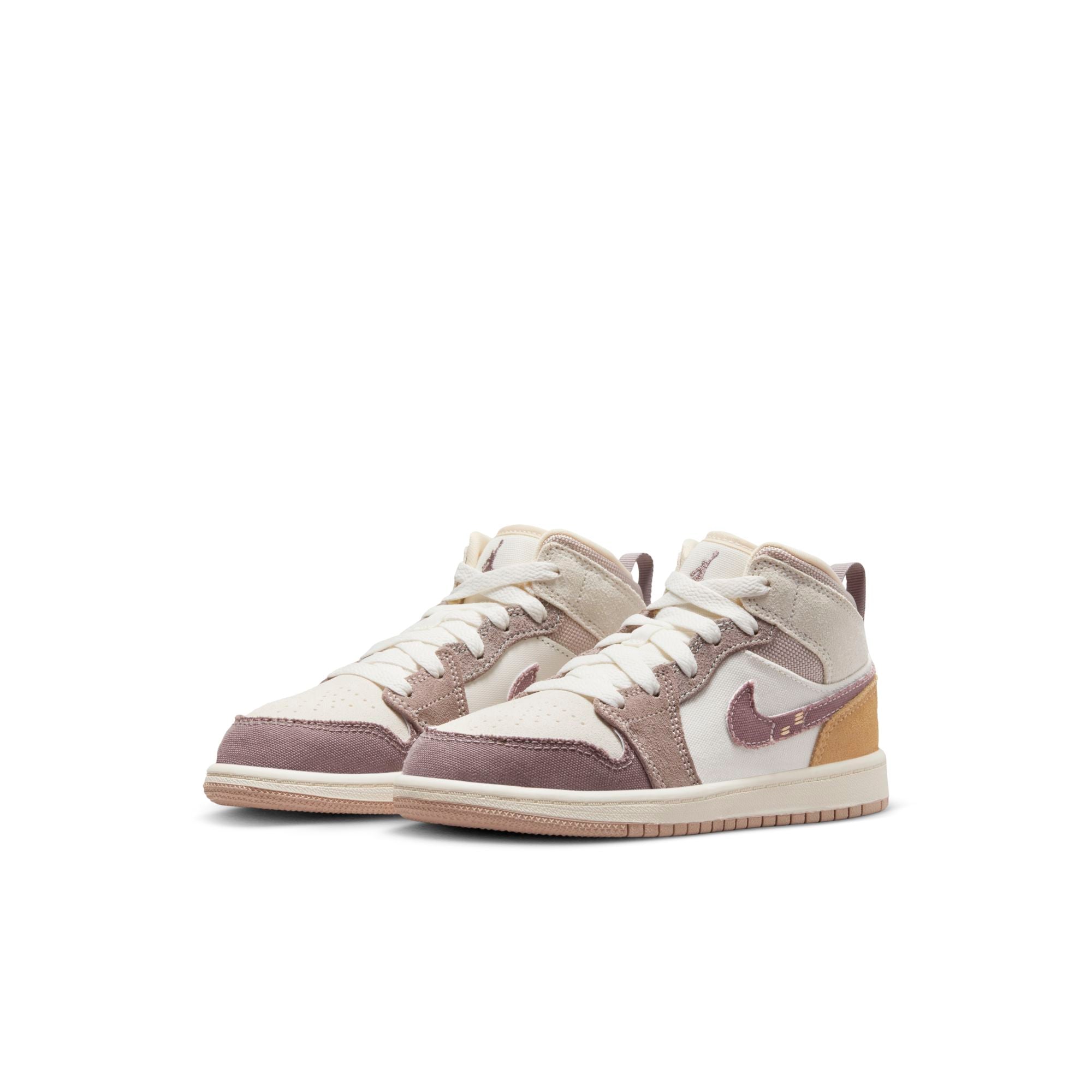 [DZ4468-102] Preschool Air Jordan RETRO 1 MID SE CRAFT PS 'INSIDE OUT - TAUPE HAZE'