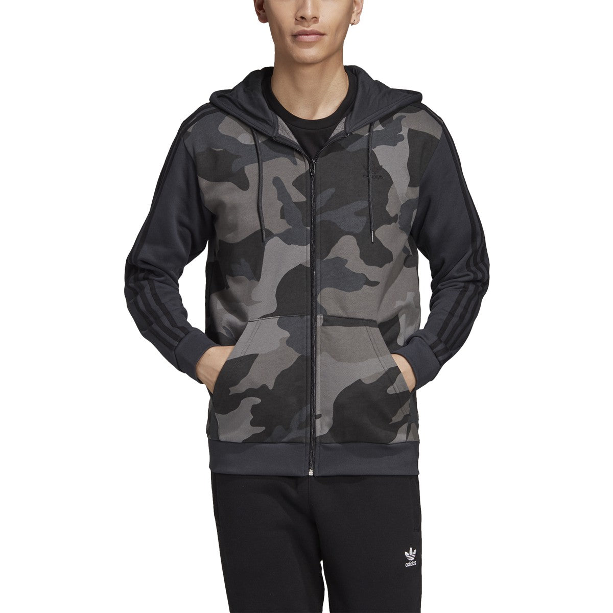 [ED7073] Mens Adidas Camouflage Fullzip Hoodie