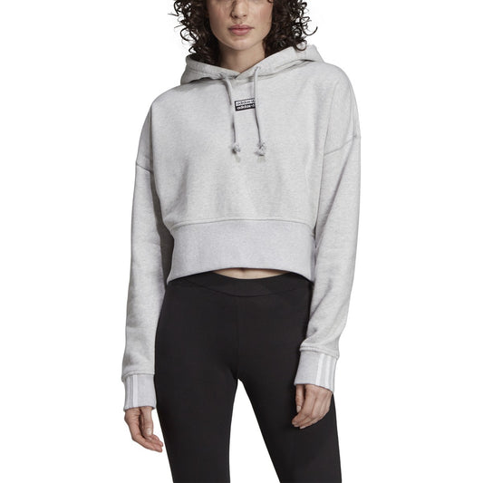 [EJ8538] Womens Adidas 3-Stripes Cropped Hoodie