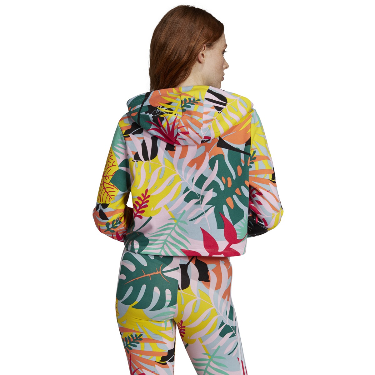 [FH7992] Womens Adidas Originals Tropicalage Cropped Hoodie