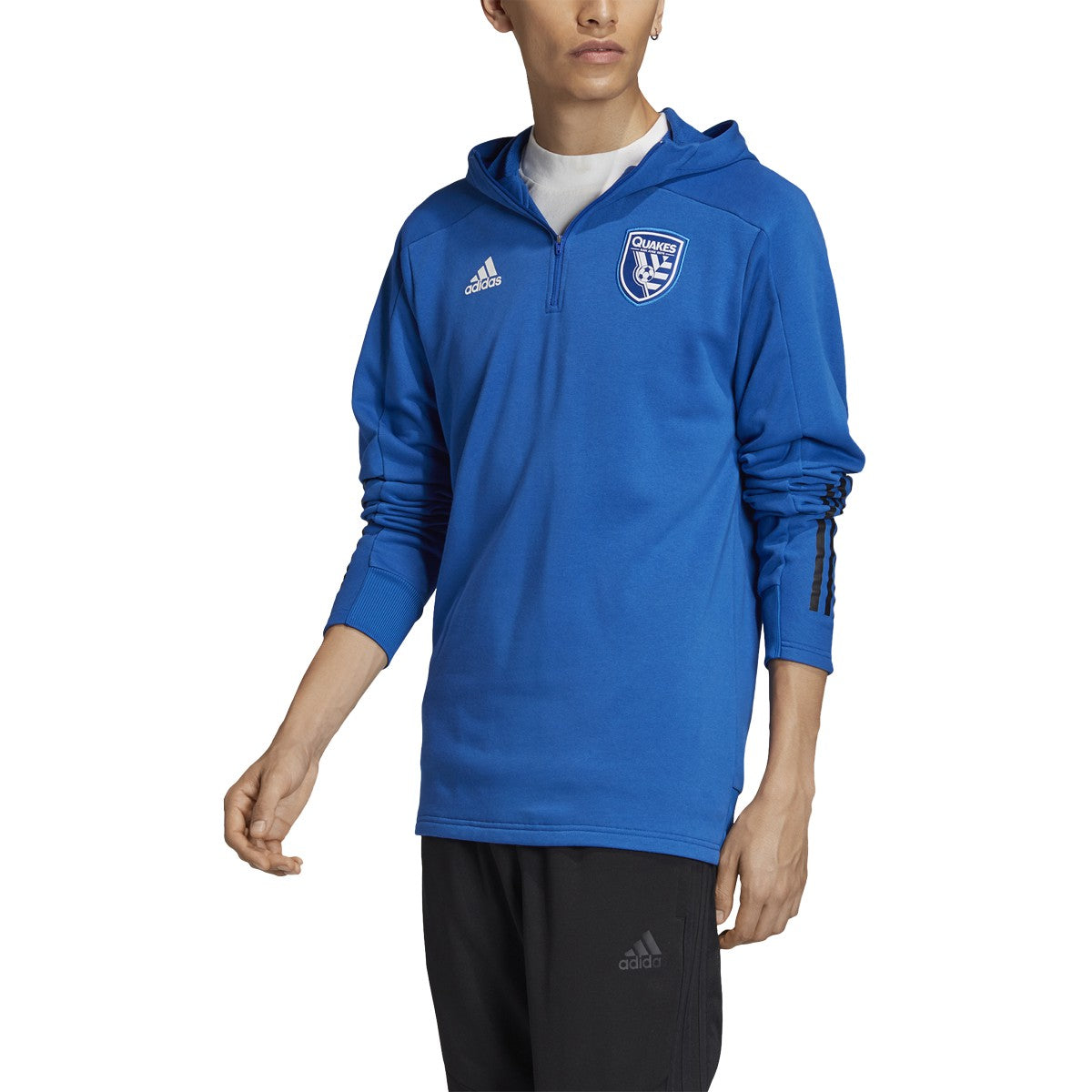 [FI1445] Mens Adidas San Jose Earthquakes 3-Stripes Travel Jacket