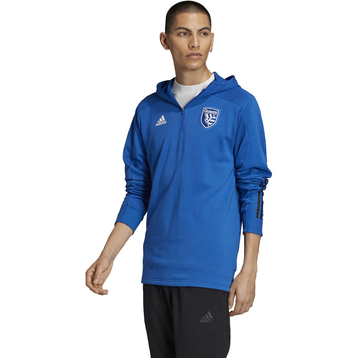 [FI1445] Mens Adidas San Jose Earthquakes 3-Stripes Travel Jacket