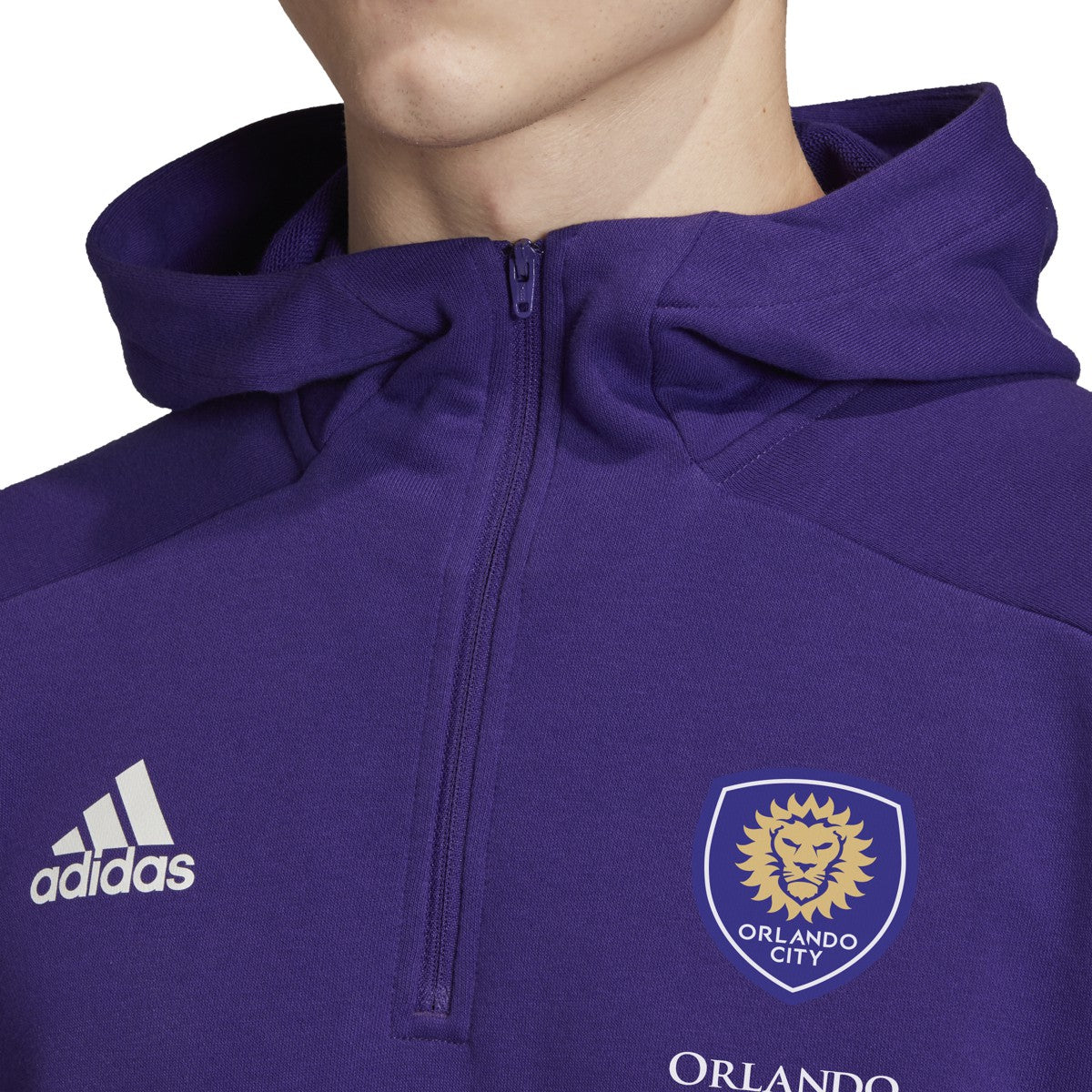 [FI1527] Mens Adidas Orlando City 3-Stripes Travel Jacket