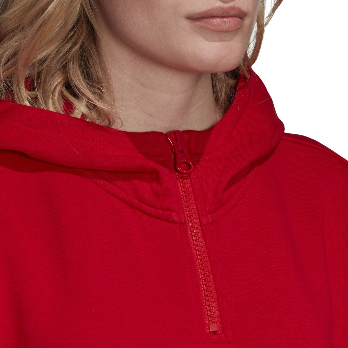 [GD2247] Womens Adidas Adicolor 3D Trefoil Half-Zip Hoodie