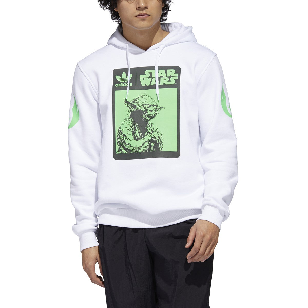 [GJ2116] Mens Adidas Originals x Star Wars Yoda Box Logo Hoodie