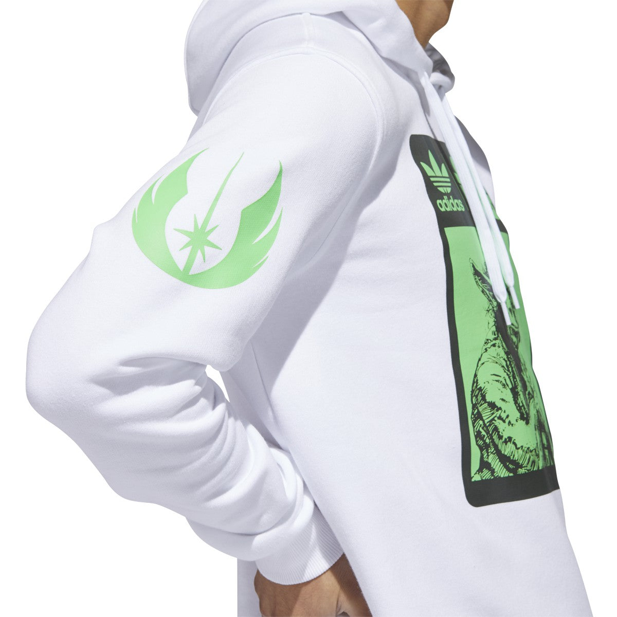 [GJ2116] Mens Adidas Originals x Star Wars Yoda Box Logo Hoodie