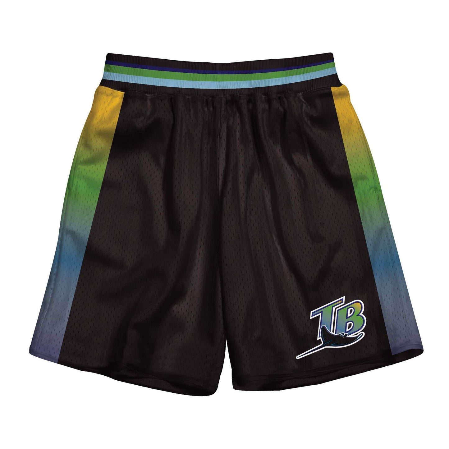 [LA355P-TBR-K-CJ1] Mens Mitchell & Ness MLB Returning Champions Shorts Rays