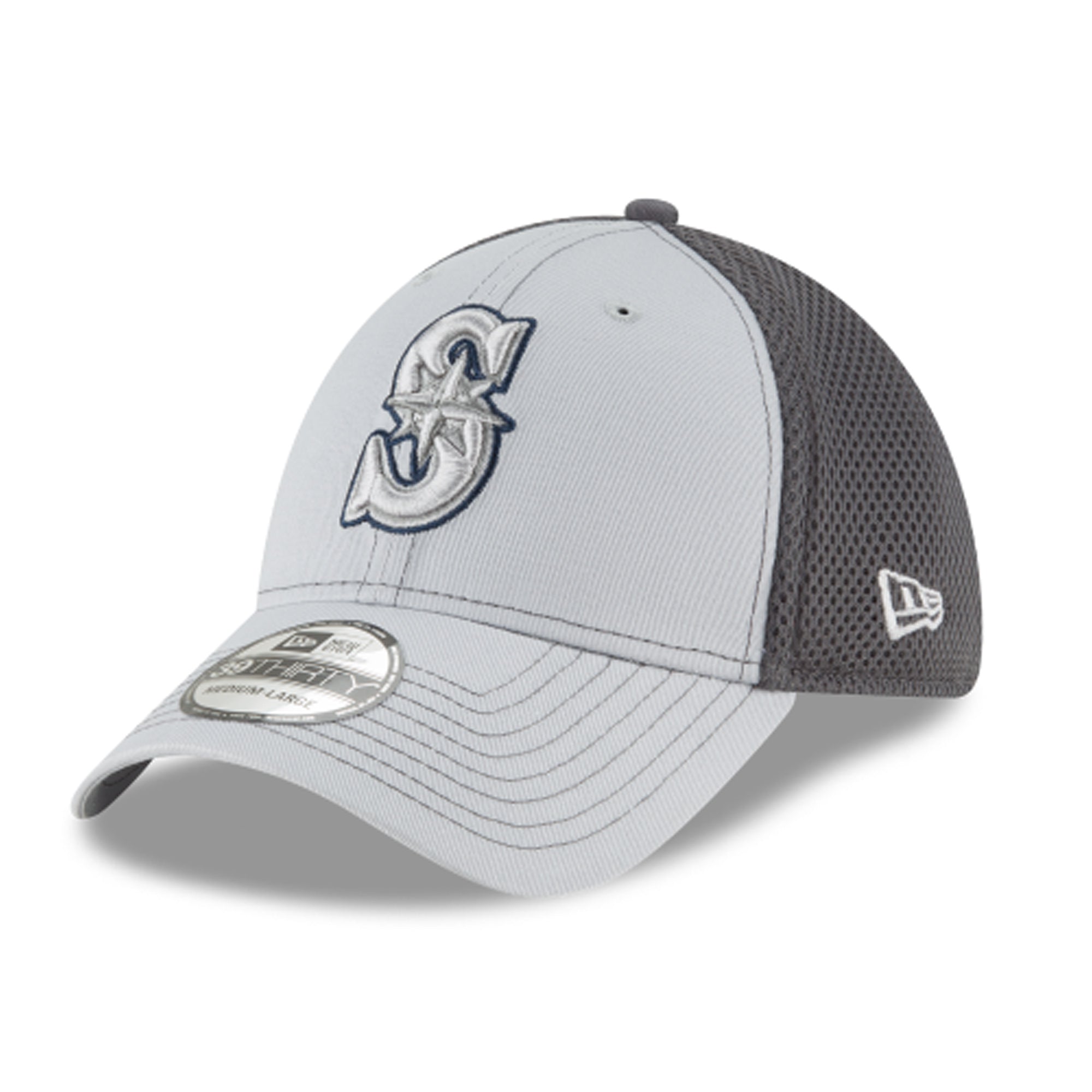 [11594965] Mens New Era MLB 39Thirty Neo Flex Fit Cap - Seattle Mariners