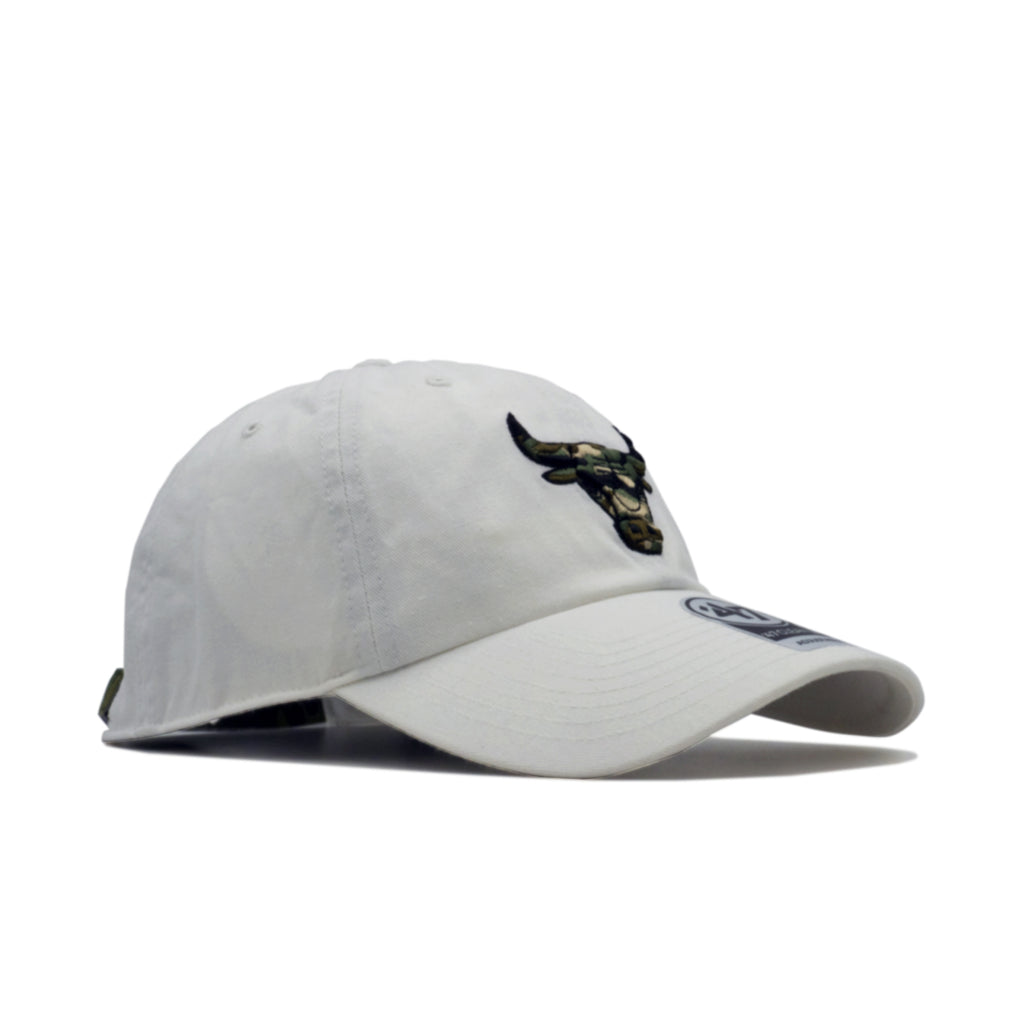 Mens 47 Brand Chicago Bulls Clean Up Strapback - White