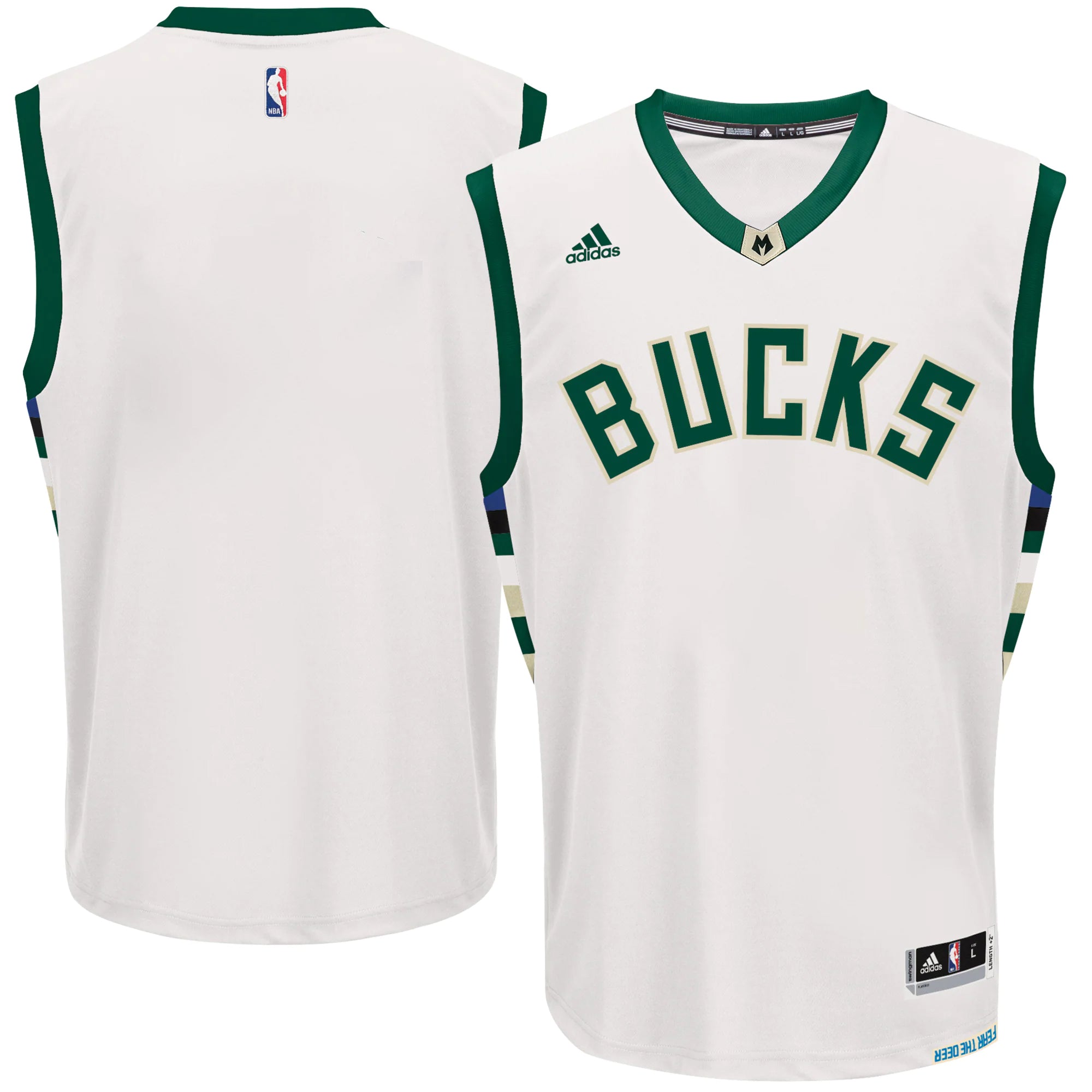 [A74054] Mens Adidas Milwaukee Bucks Swingman Jersey