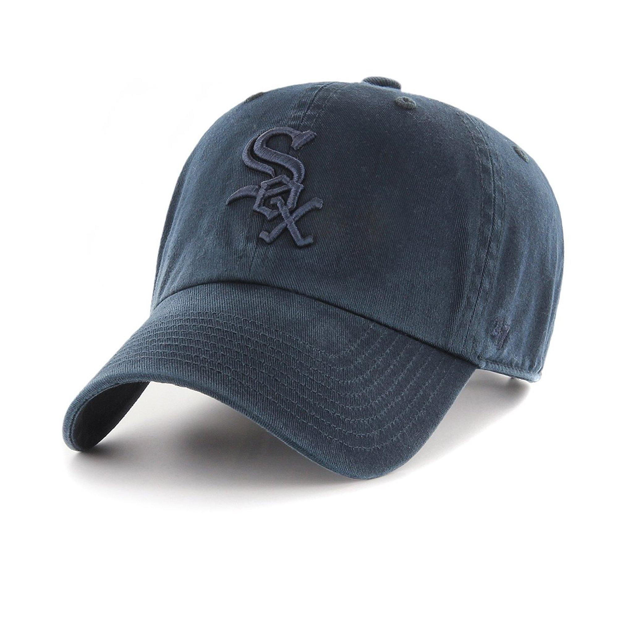 Mens 47 Brand Chicago White Sox Clean Up Strapback - Navy Blue - sneakAR