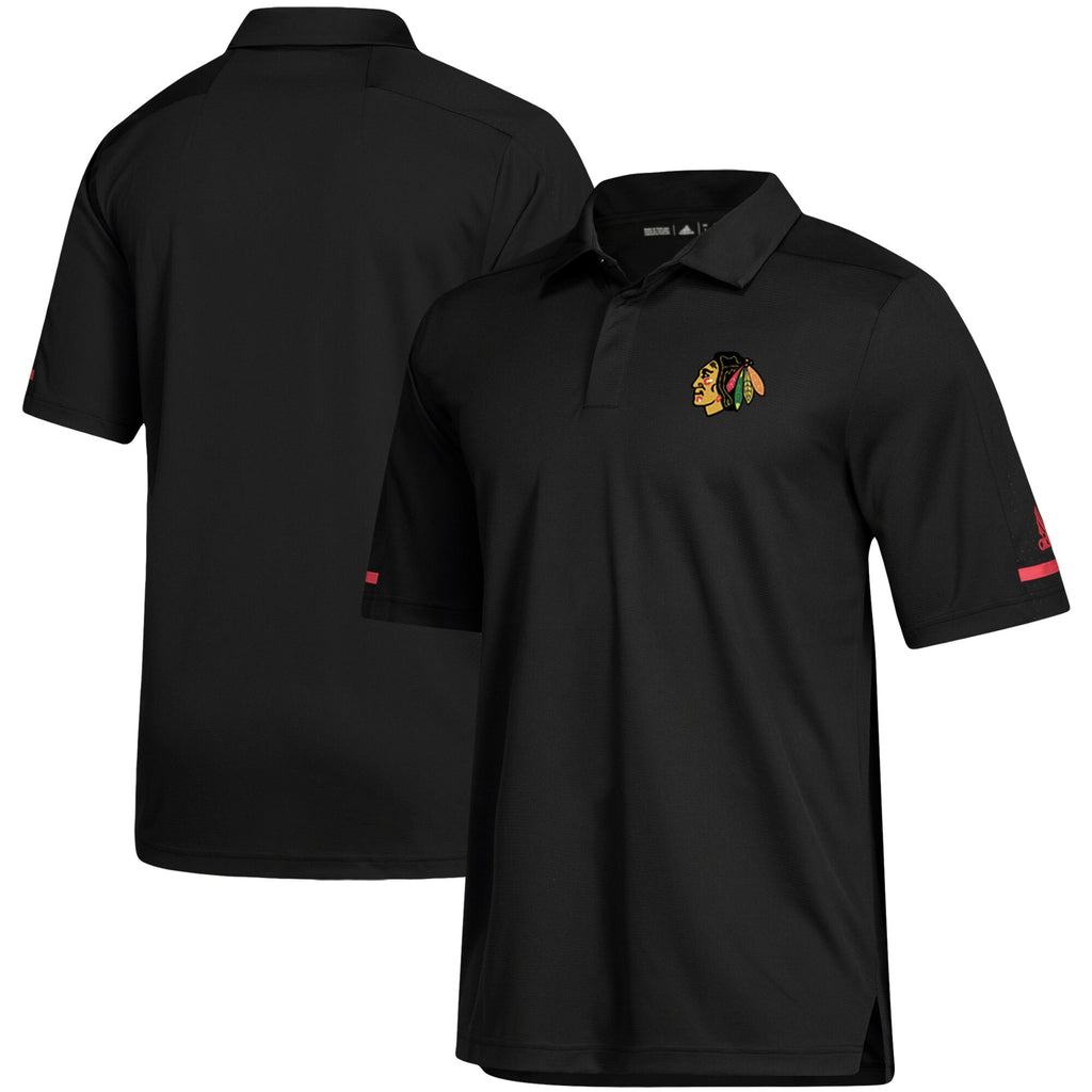 [D78293] Mens Adidas NHL Chicago Blackhawks GameDay Polo
