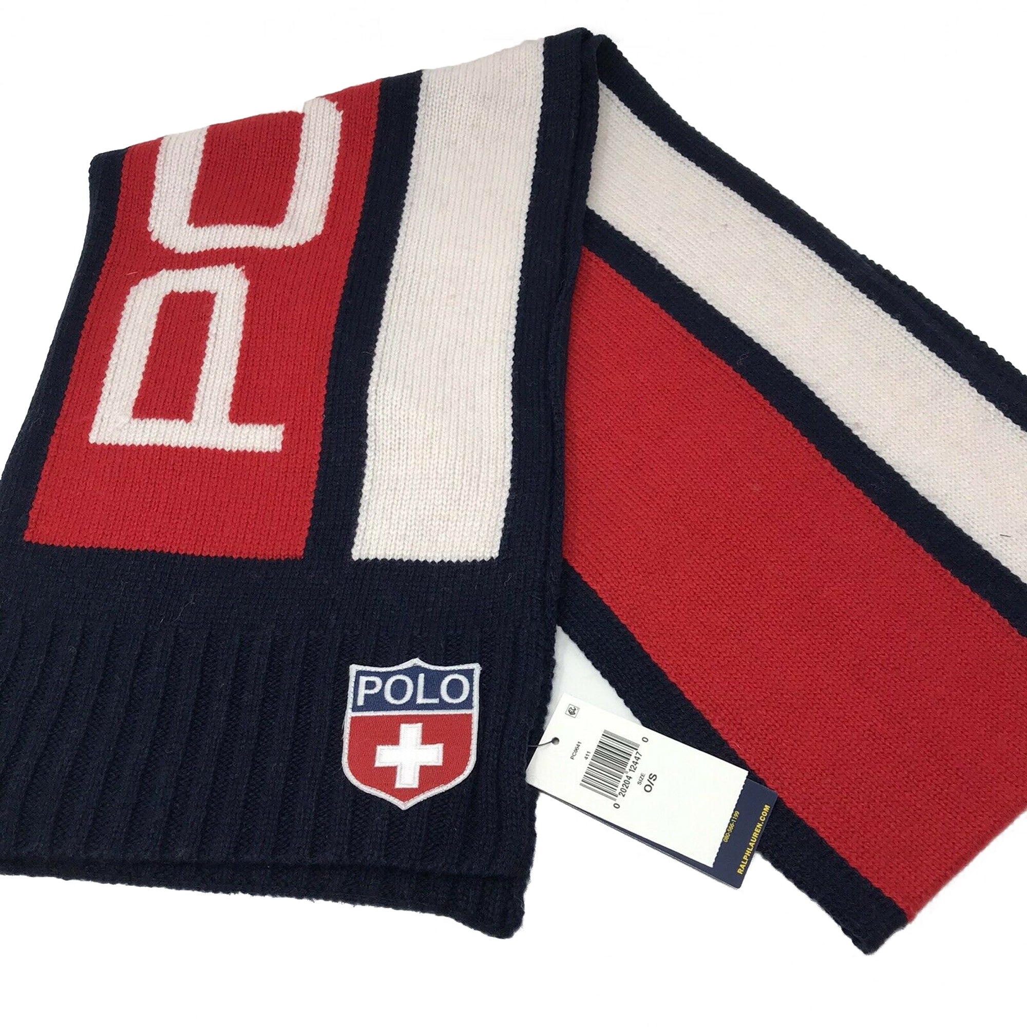 [PC0641-411] Mens Polo Ralph Lauren Colorblock Ski Scarf