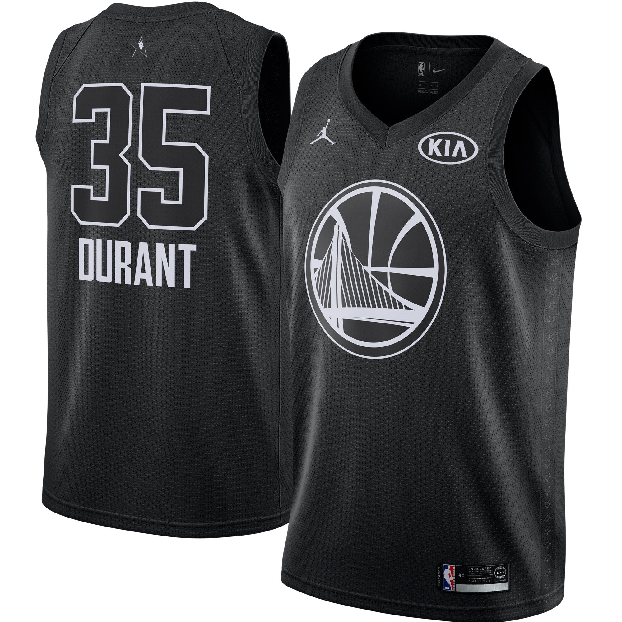 [9Z2B7BY3P-DURANT] Youth Air Jordan GS Warriors "2018 Allstar" Swingman Jersey