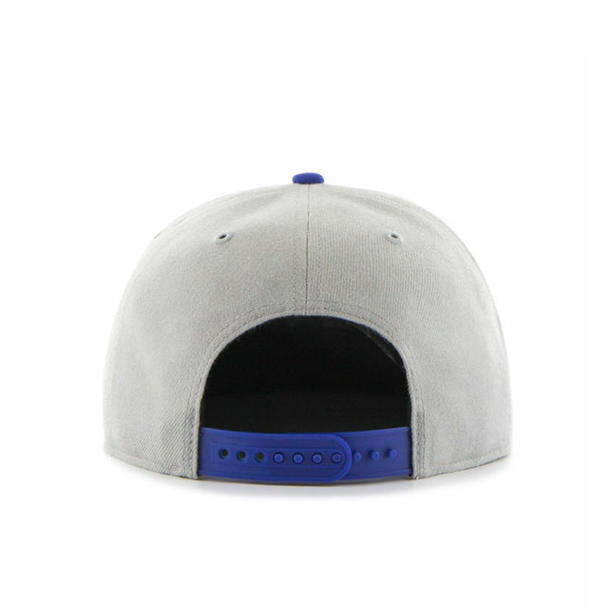 Mens 47 Brand LA Dodgers Sure Shot Captain Snapback - Grey/Royal Blue - sneakAR