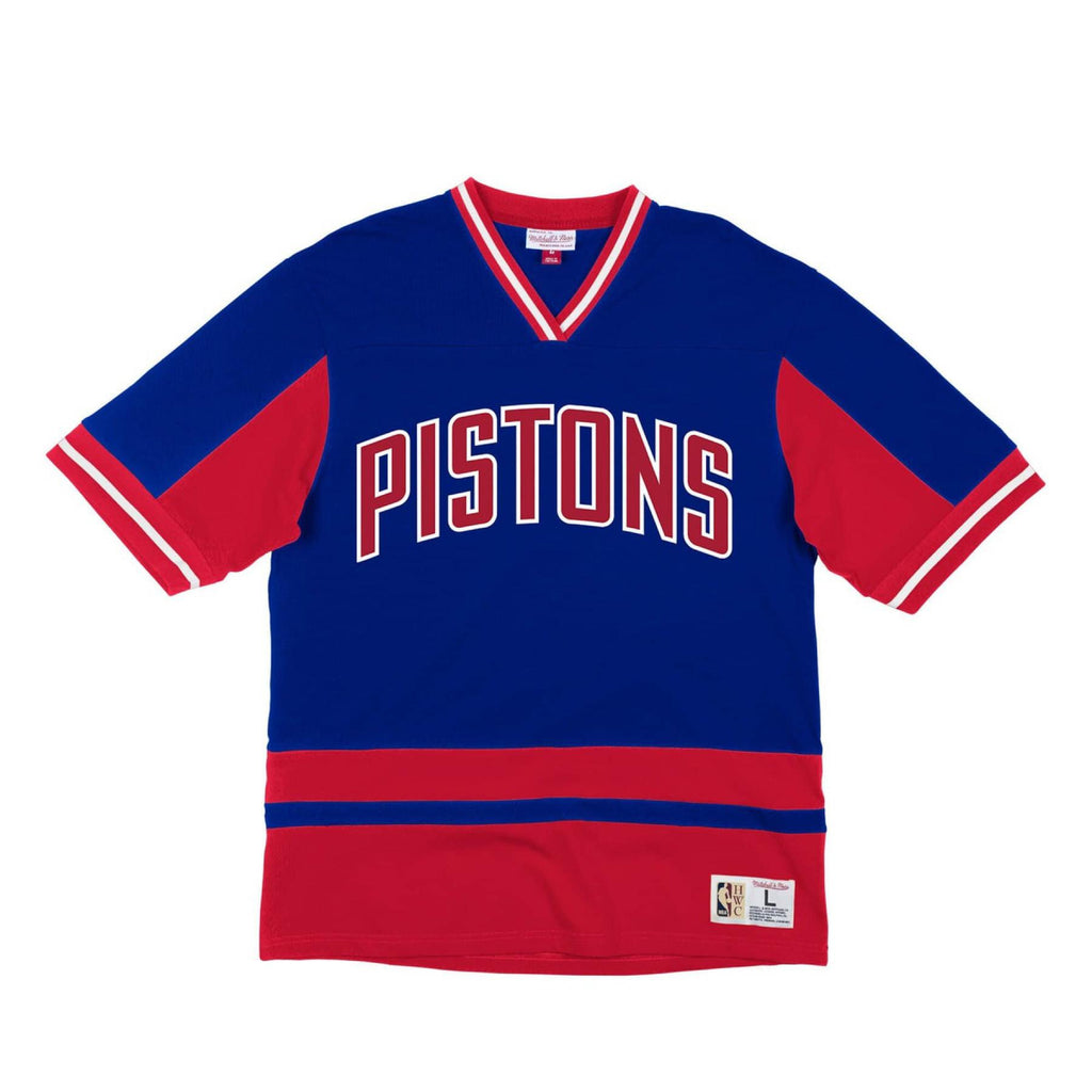 Mens Mitchell & Ness NBA Final Seconds V-Neck Detroit Pistons