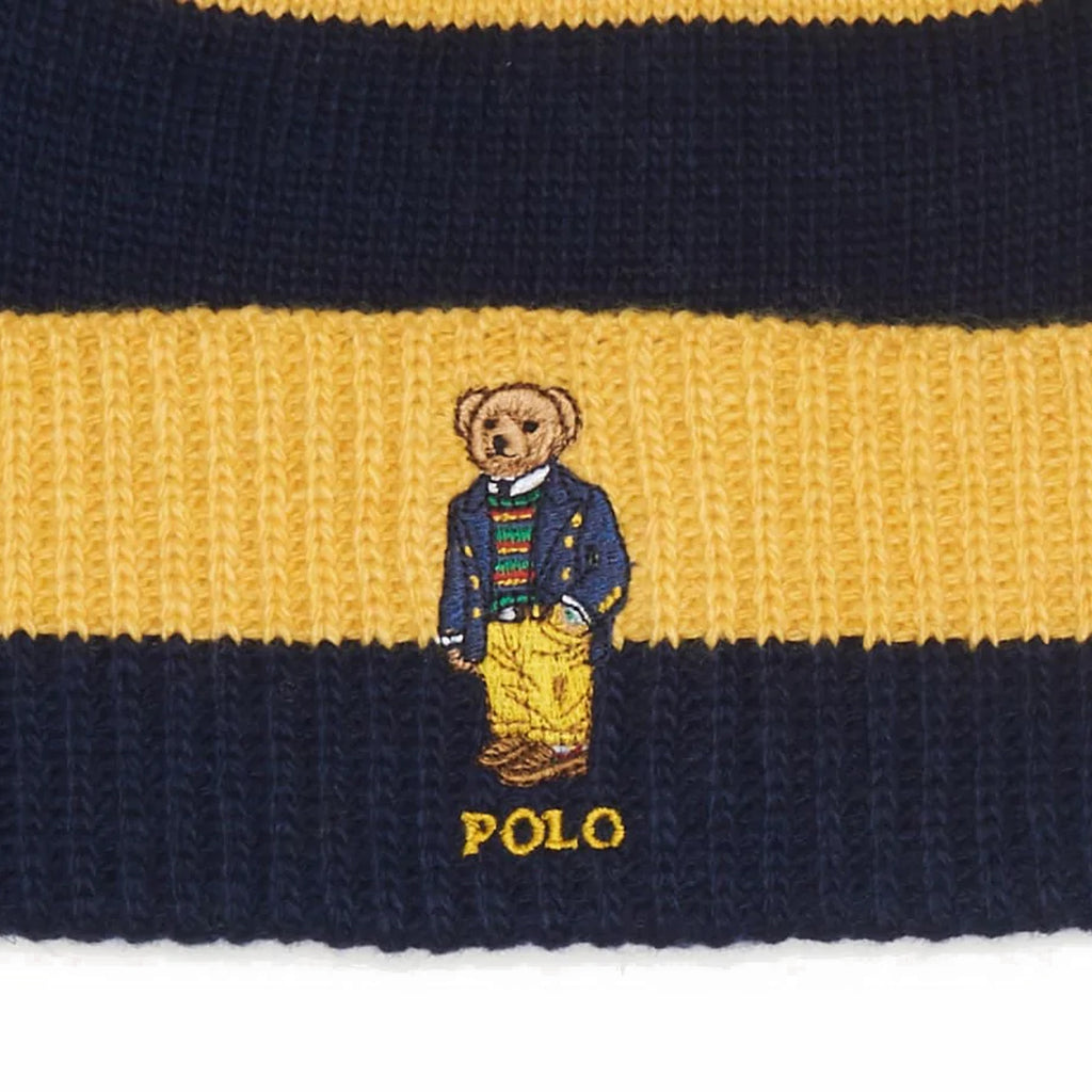 [PC0817-730] Mens Polo Ralph Lauren RUGBY STRIPE BEAR BEANIE