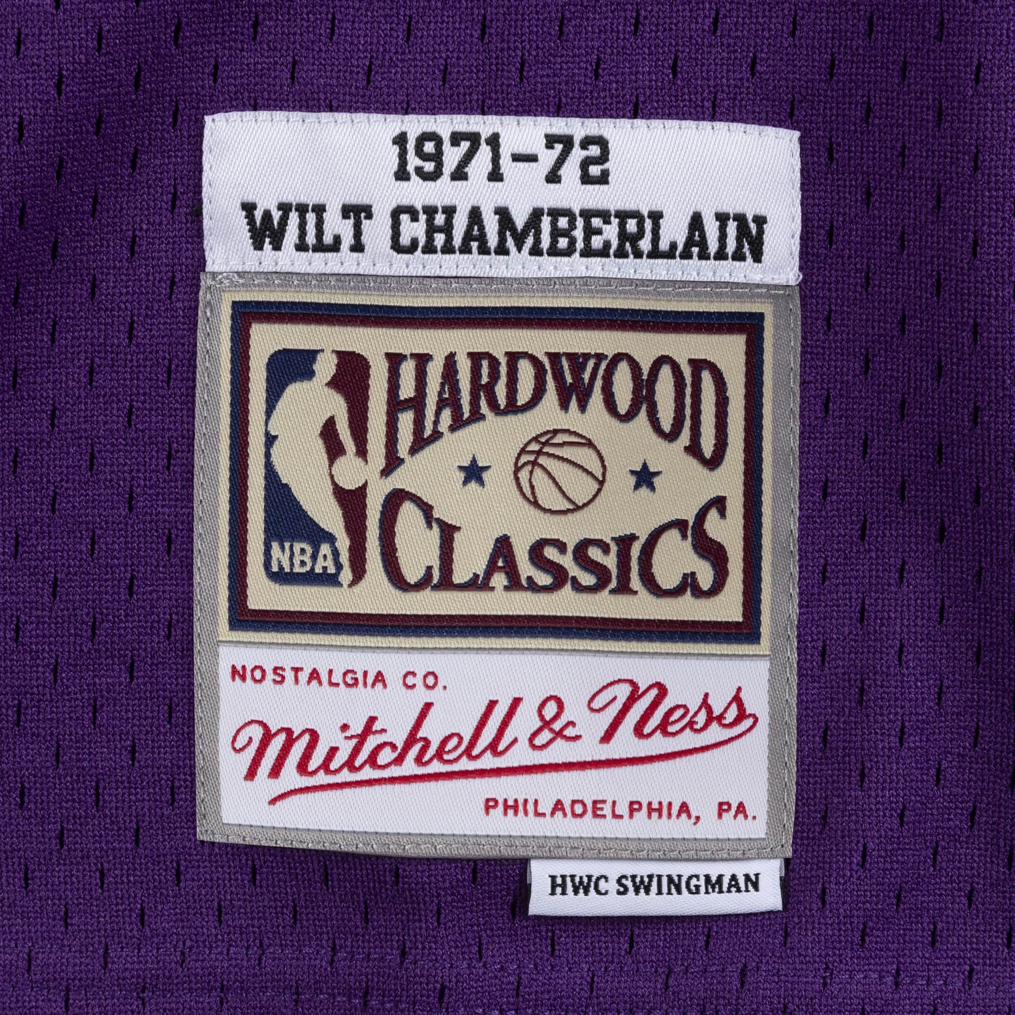 Mens Mitchell & Ness NBA Swingman Jersey LA Lakers 71-72 Wilt Chamberlain