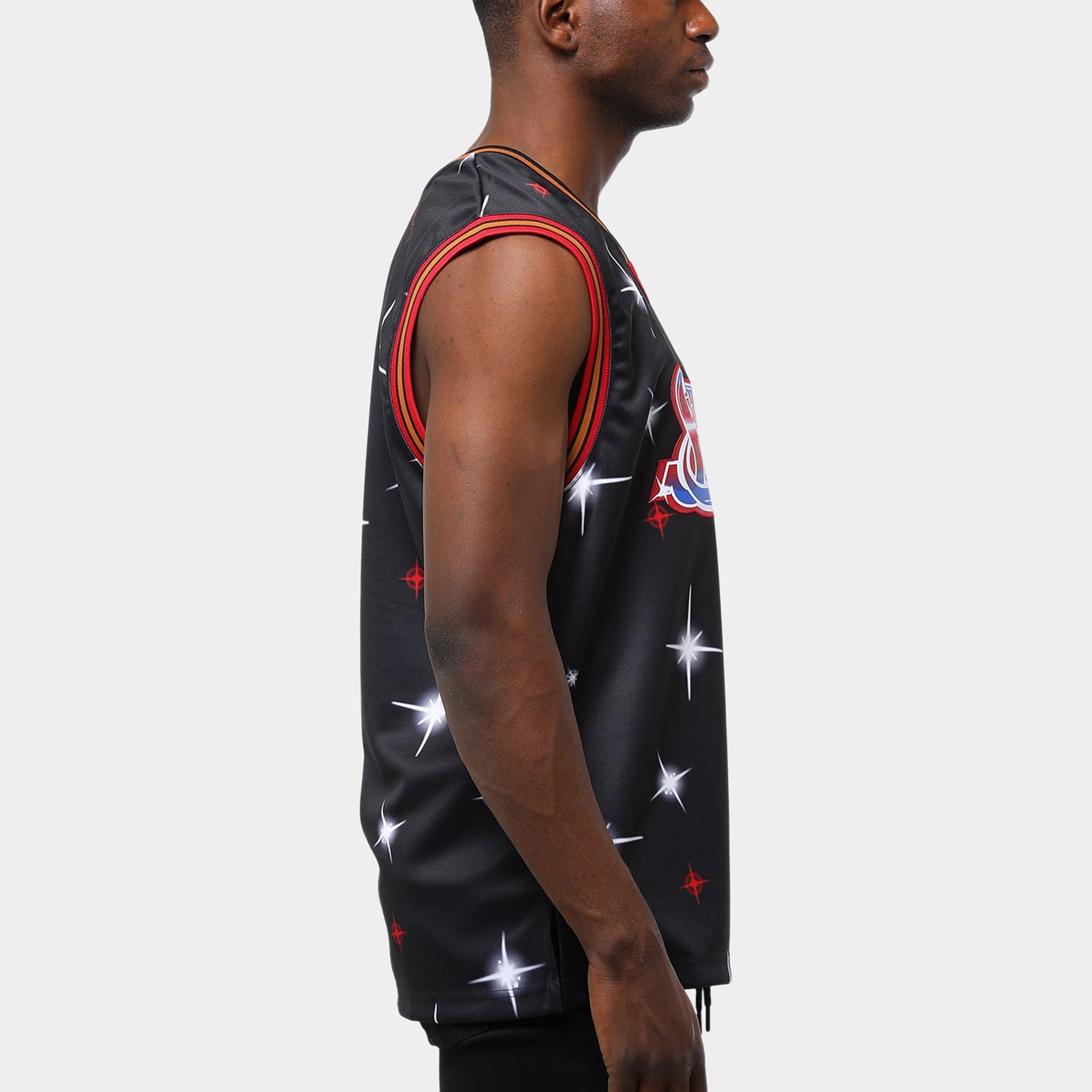 Mens Mitchell & Ness NBA Airbrush Knit Jersey Philadelphia 76ers