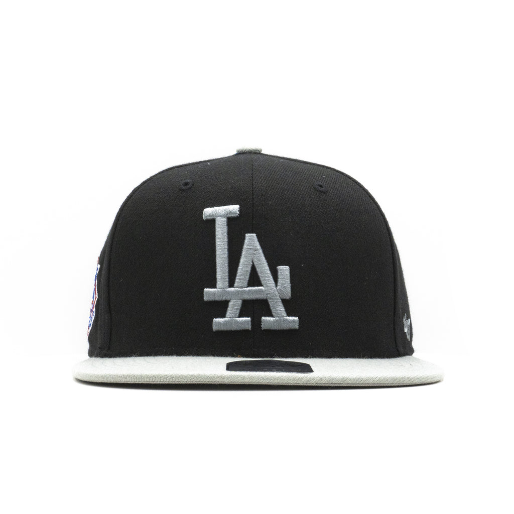 Mens 47 Brand LA Dodgers Sure Shot Snapback - Black/Grey