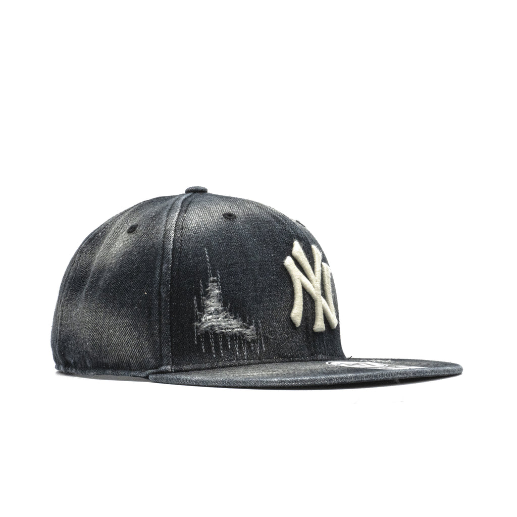 Mens 47 Brand NY Yankees Captain Snapback - Black Denim